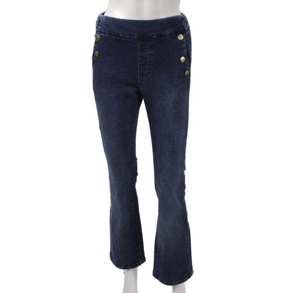 Flog Women Bootcut Jeans Blue Cotton Button Size 24